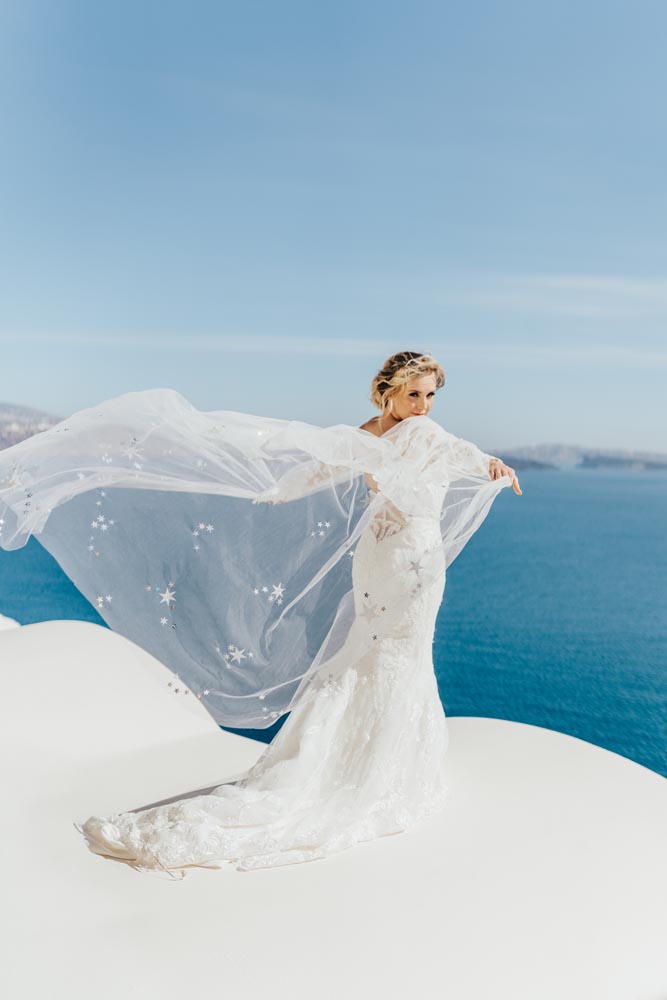 Santorini Greece Wedding Bridal Portrait