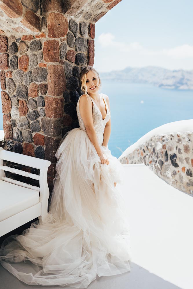 Santorini Greece Wedding Bridal Portrait