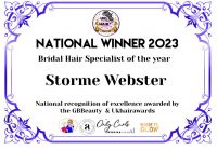 Storme Webster - National winner bridal hair specialist of the year