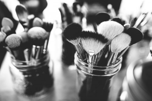 Makeup artist brushes